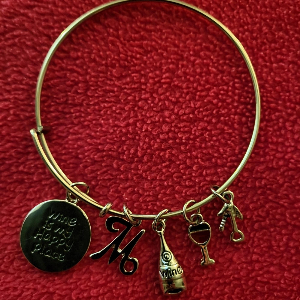 Silver Charm Bracelet For The Wine Lover!NWOT